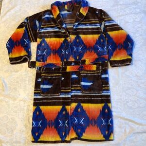 Rockmount Los Alamos western Aztec belted fleece robe size M women’s